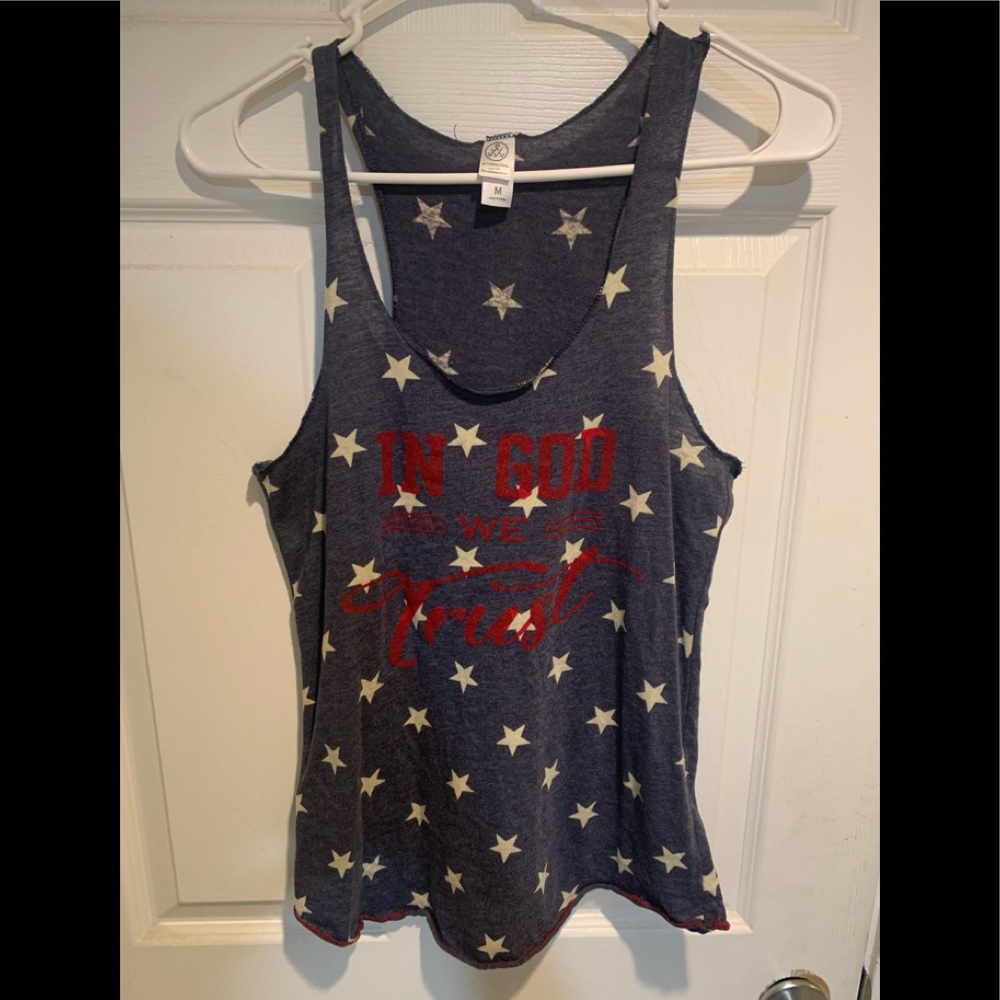 Boutique medium “in god we trust” tank
